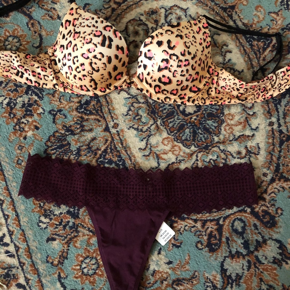 victoria’s secret pink bra and panties
